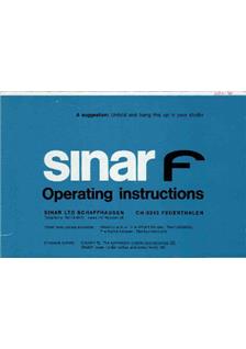 Sinar F manual. Camera Instructions.
